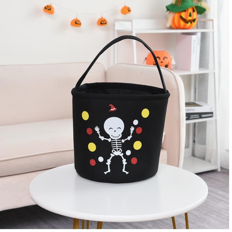 Halloween Collapsible Multifunctional Bucket Trick or Treat Bucket Bag