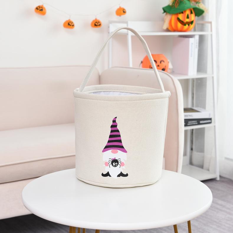 Trick or Treat Bucket Bag Halloween Basket Collapsible Storage Tote Bag