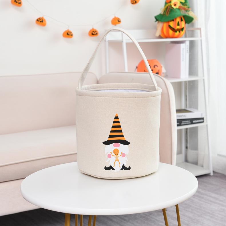 Halloween Trick or Treat Collapsible Gift Basket Bucket Toy Storage Tote Bag