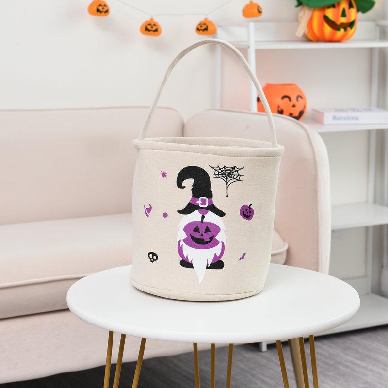 Trick or Treat Bucket Halloween Basket Monogram Trick or Treat Halloween Bag