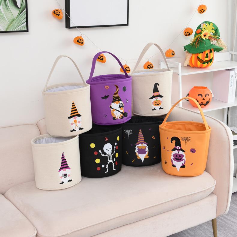 Halloween Collapsible Multifunctional Bucket Trick or Treat Bucket Bag