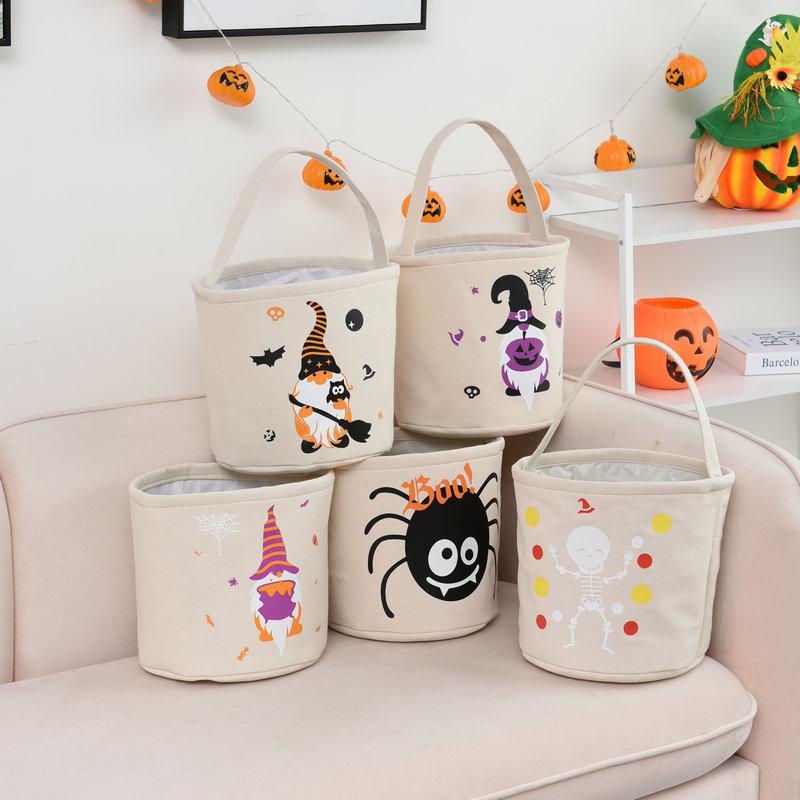 Trick or Treat Bucket Halloween Basket Monogram Trick or Treat Halloween Bag