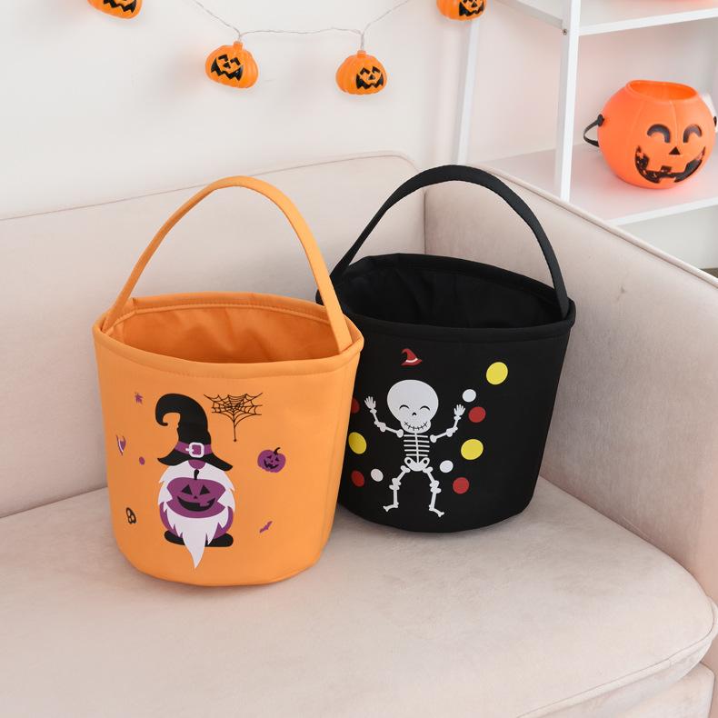 Halloween Trick or Treat Collapsible Gift Basket Bucket Toy Storage Tote Bag