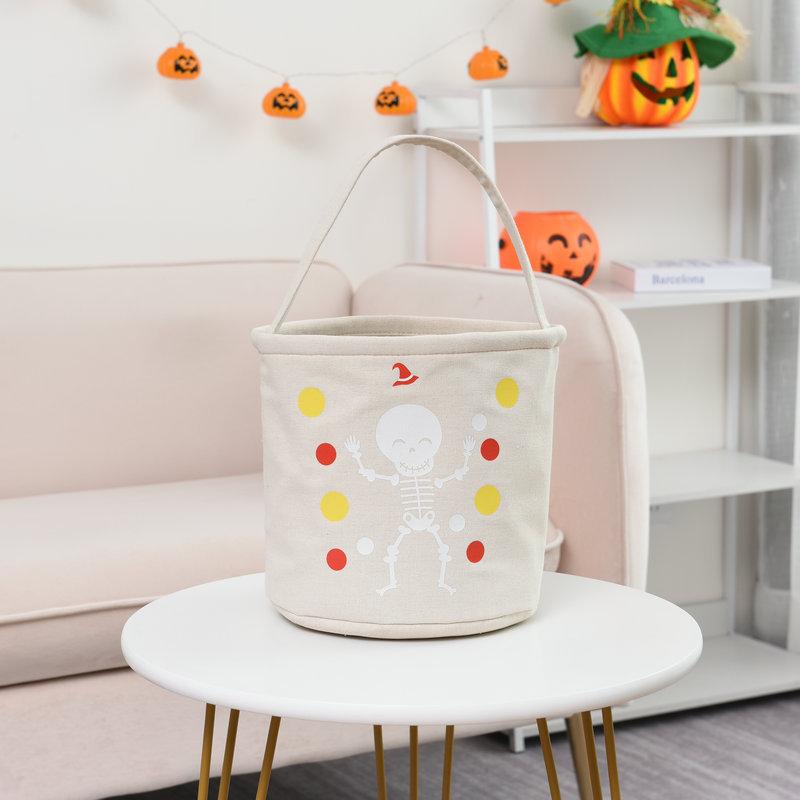 Halloween Collapsible Multifunctional Bucket Trick or Treat Bucket Bag