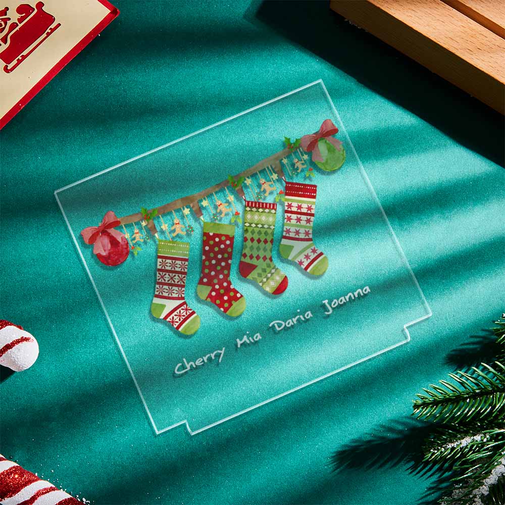Custom Name Personalized Socks Quantity Night Light Christmas Gift