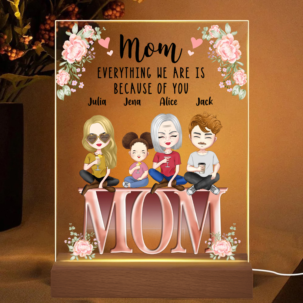 Personalized Acrylic Plaque Mother and Children Best Family Mother's Day Gifts