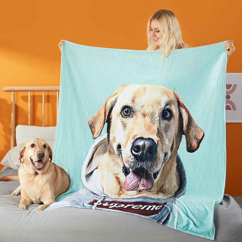 Dog Blanket Custom Dog Blanket Pet Blanket Custom Pet Blanket Printy Pets Pet Photo Blanket Dog Picture Blanket Gifts For Dog Lovers Pets Art Portrait Best Gift 2021 Staring at You