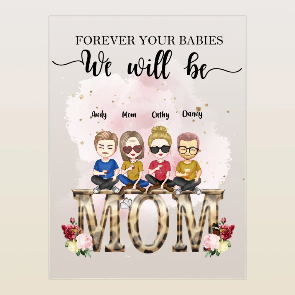 Personalized Acrylic Plaque Forever Your Baby Gifts for Mom Lamp