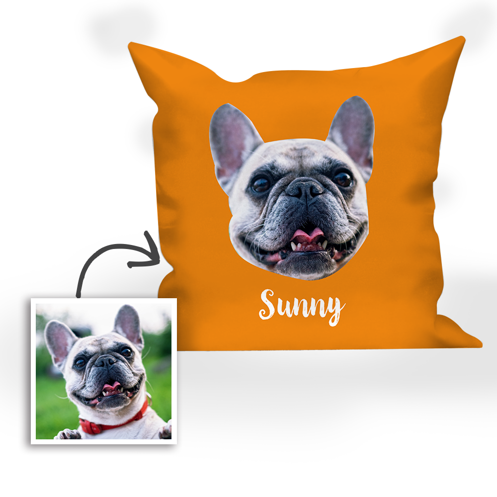 Multi-color Custom Engraved Dog Photo Pillow