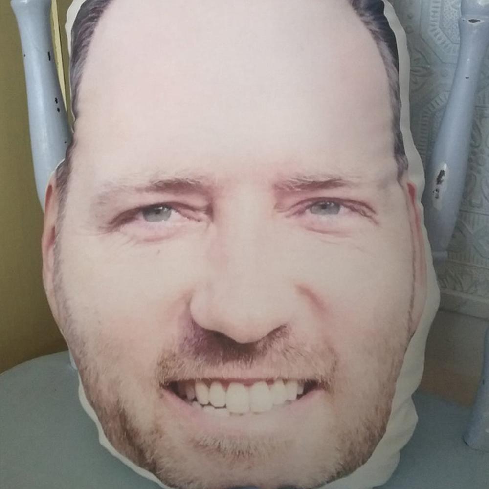 To My Dad Custom Photo Face Pillow 3D Portrait Pillow