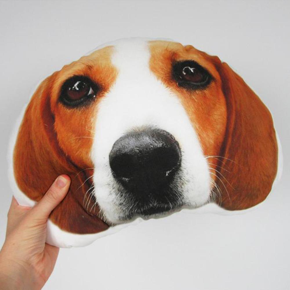 Custom Pet Portrait Face Pillow, Pet Shaped Pillow,  Best Gifts For Pet Owners